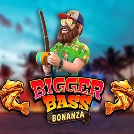 Bigger Bass Bonanza slot logo by Pragmatic Play at Naobet Casino