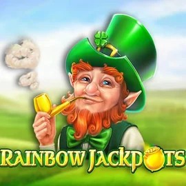 Rainbow Jackpots slot logo by Red Tiger Gaming at Naobet Casino