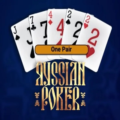 Russian Poker slot logo by OneTouch Games at Naobet Casino