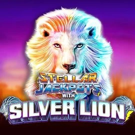 Official Jackpots logo: Stellar Jackpots with Silver Lion by Lightning Box Game at Naobet Casino